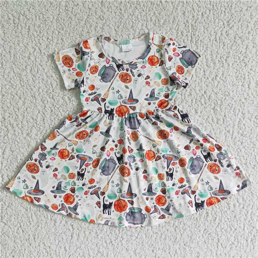 A3-24 Short Sleeve Pumpkin Dress