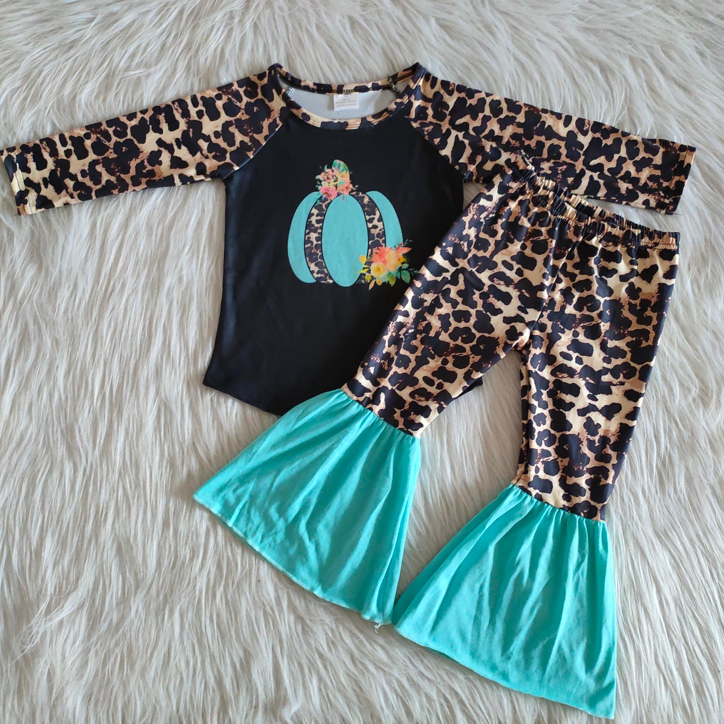 Blue Pumpkin Leopard Pants Set