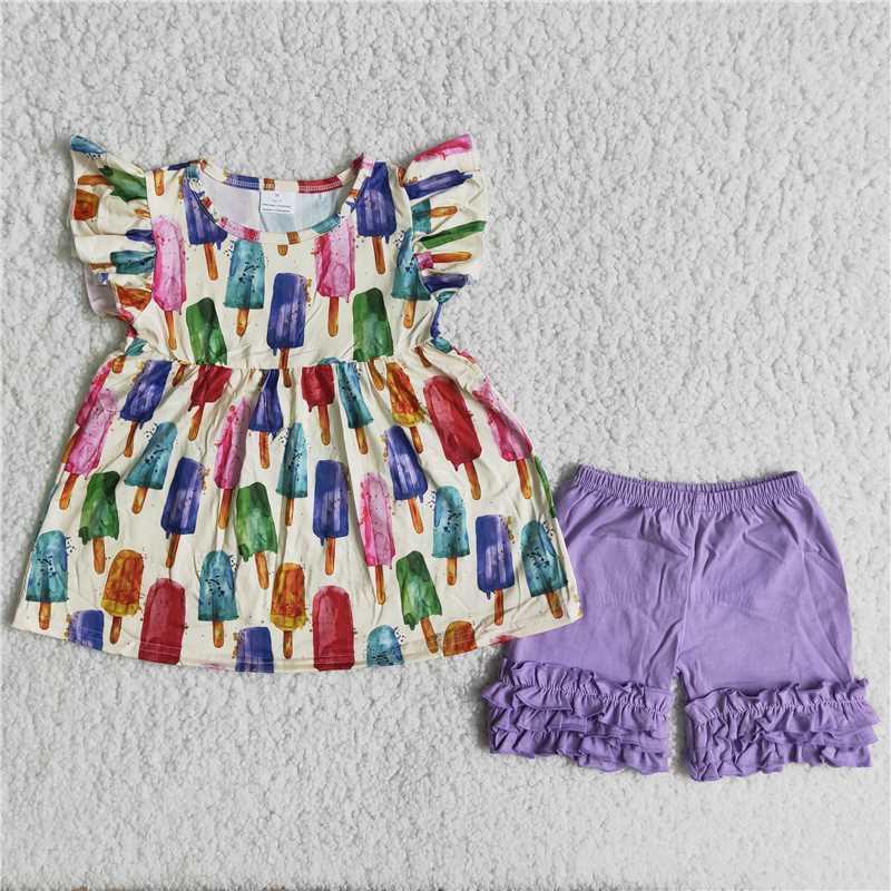 Girls colorful popsicle ice cream set