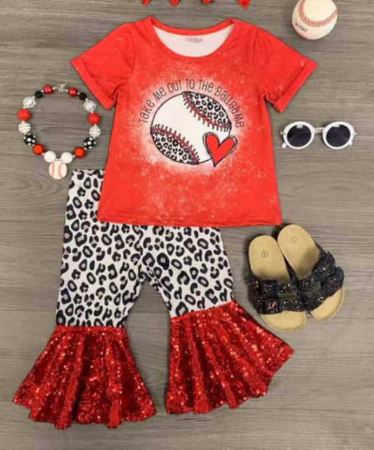 red top with long pants outfits