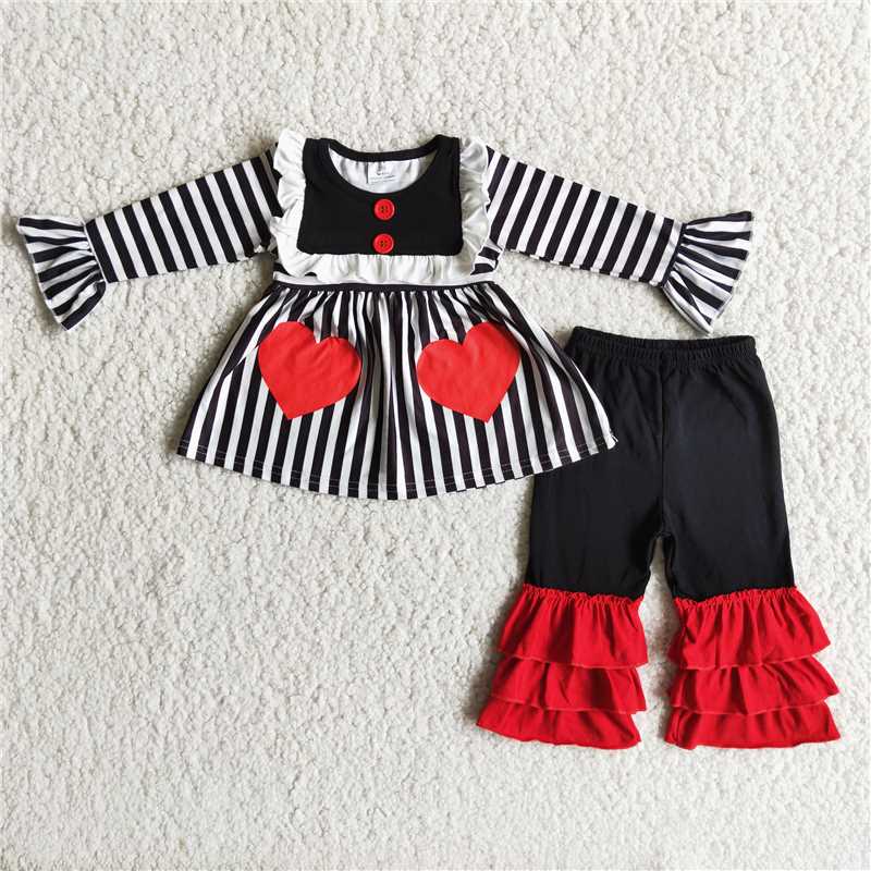 striped round neck children outfit 的副本