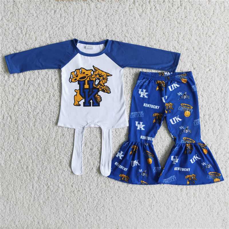 navy blue tiger pattern girl sets