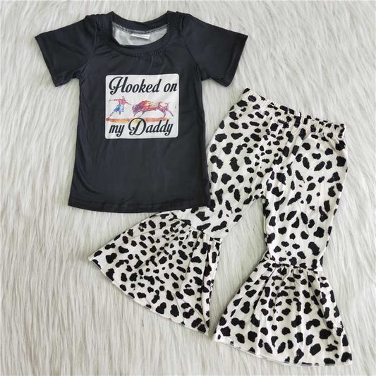 cow top with  Leopard  pants