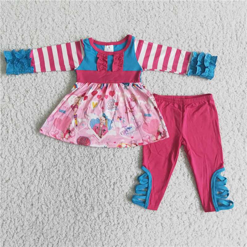 Valentine doll love lace-up trousers girl set