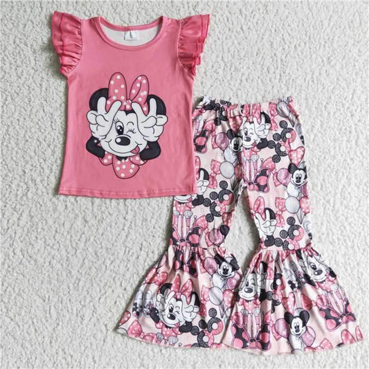 rts no moq GSPO0092  baby clothes  girls  short sleeveless long pants set