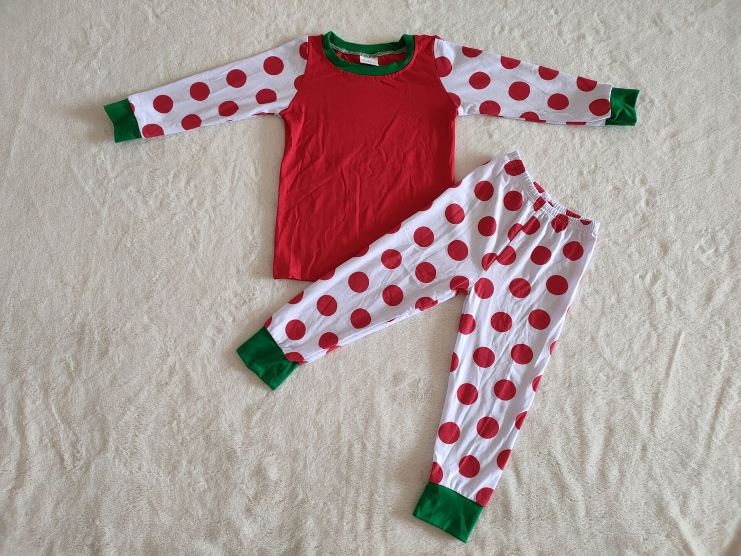 polka dots print girl sets