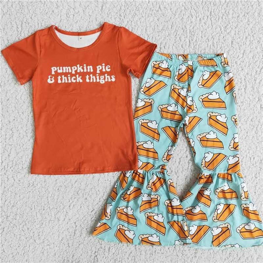 orange top with long pants