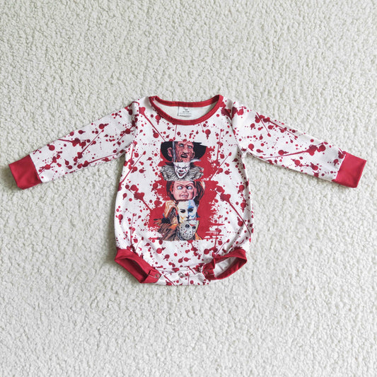 LR0077 baby clothing cartoon print long sleeve bodysuit milk silk baby romper