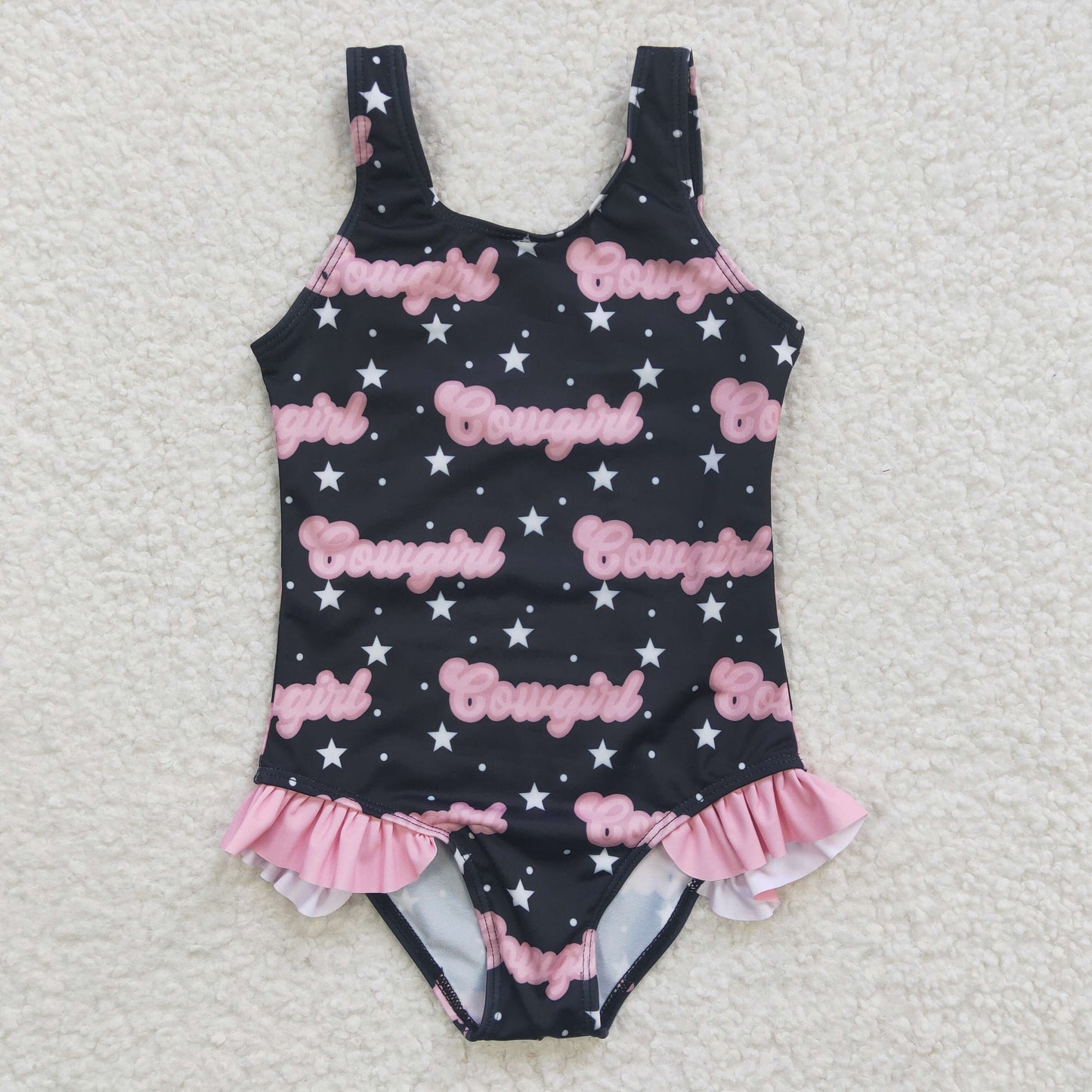 S0050 cowgirl star navy one piece swimsuit