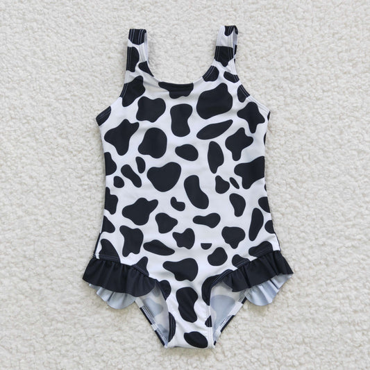 S0051 Cow Print One Piece Swimsuit