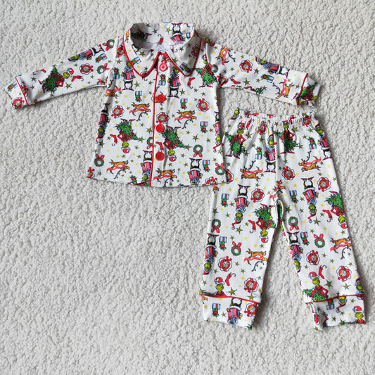 6 C6-39 Christmas gifts design boy pajamas sets