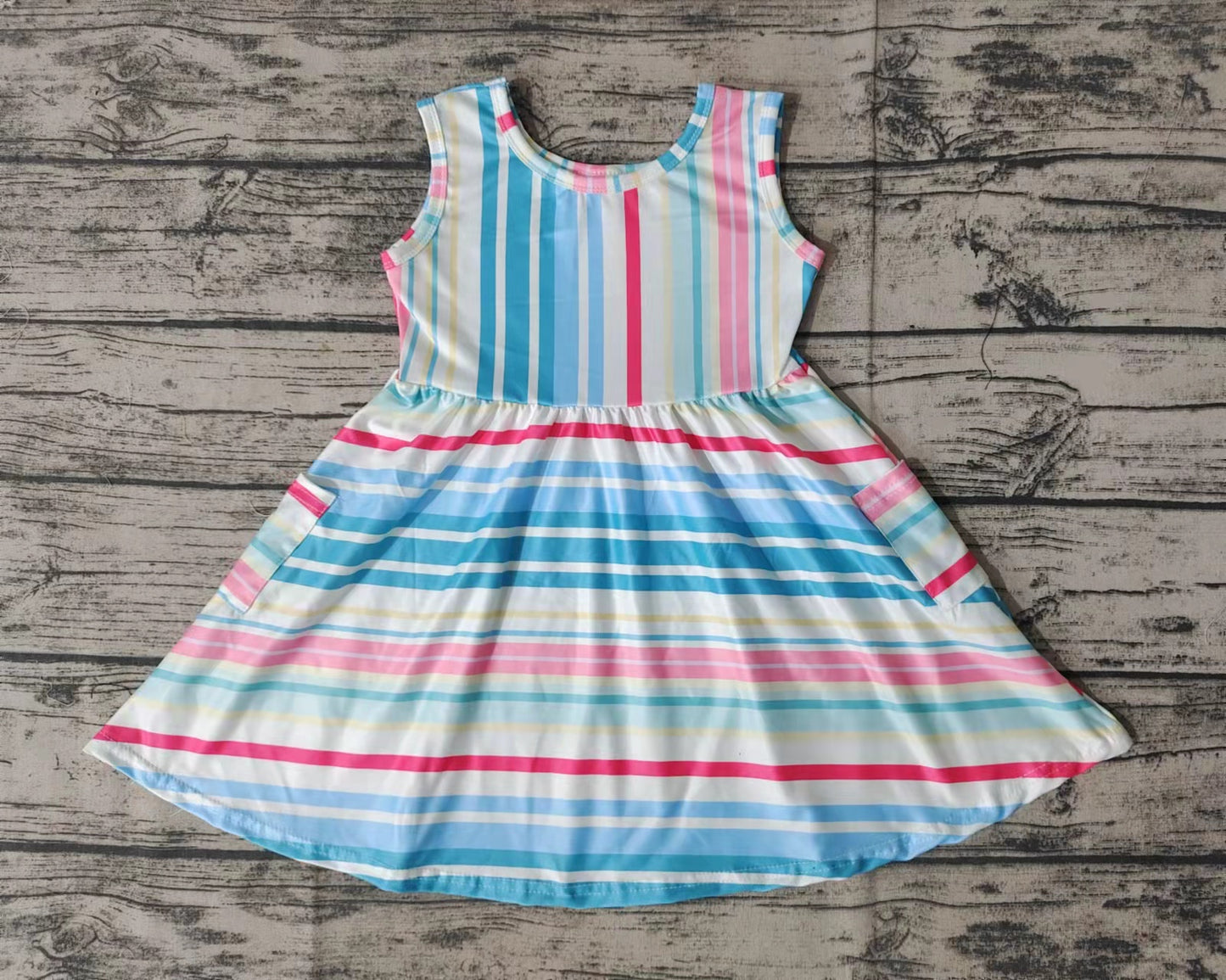 stripe with pocket  dress