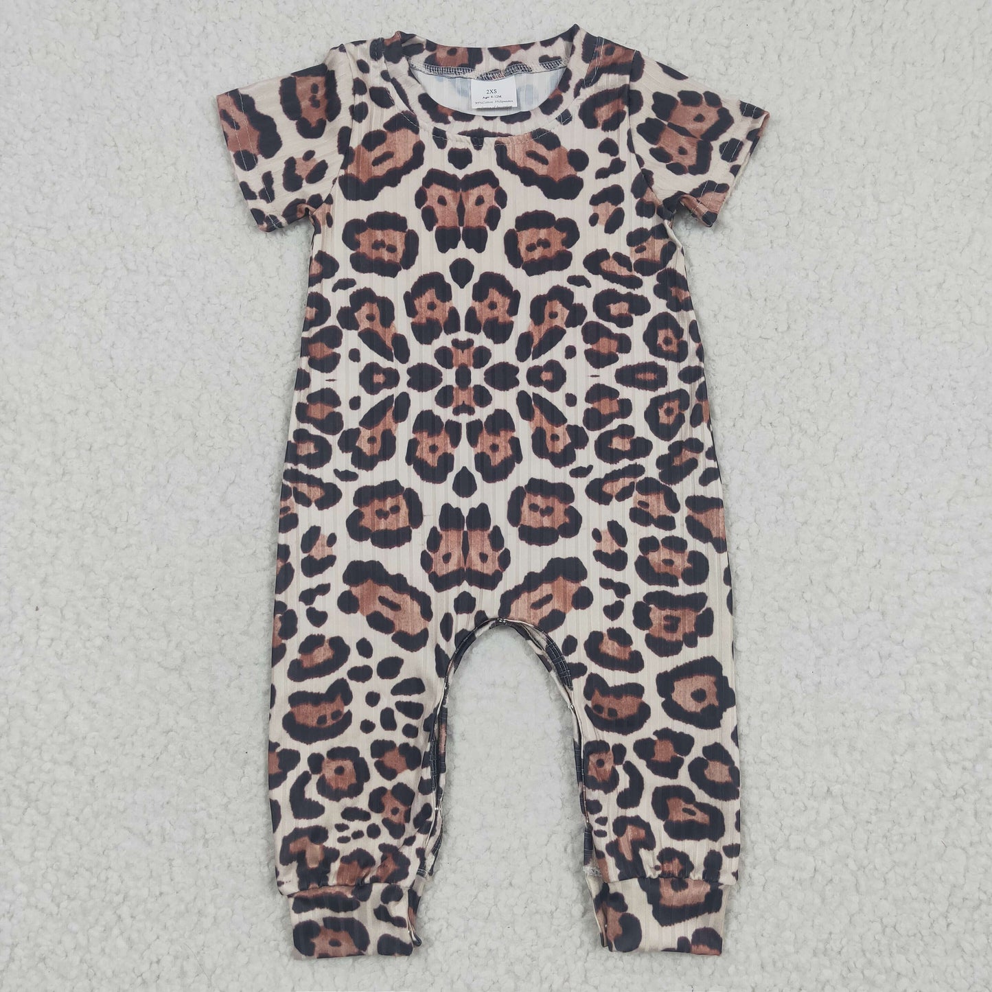 SR0293 Boys Leopard Print Short Sleeve Bodysuit