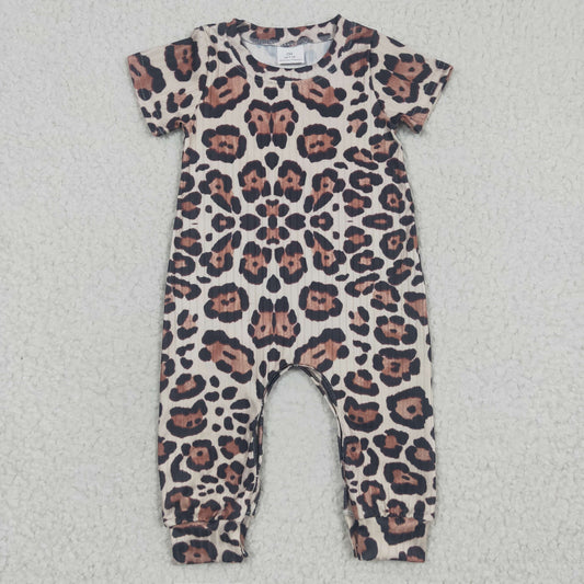 SR0293 Boys Leopard Print Short Sleeve Bodysuit