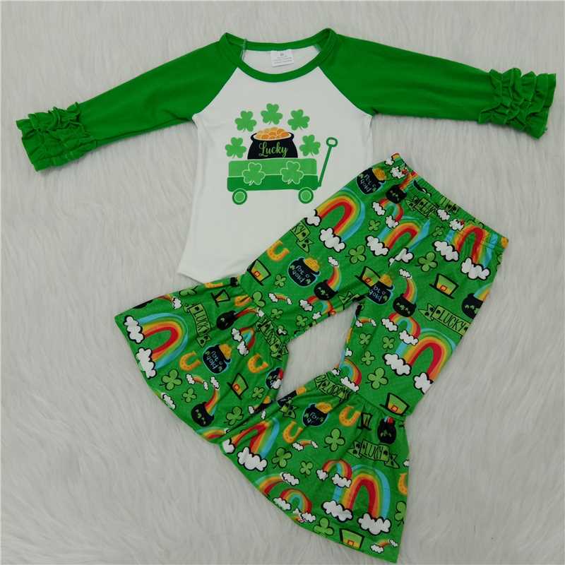 St. Patrick's Day four leaves girl set