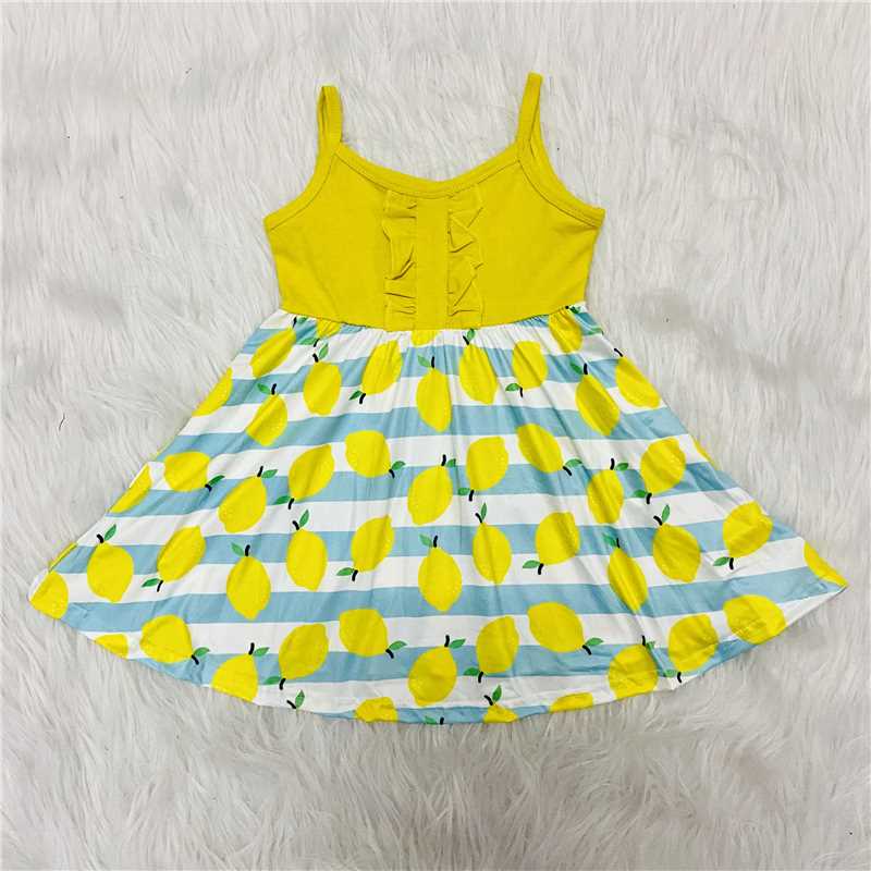 yellow lemon pattern dress