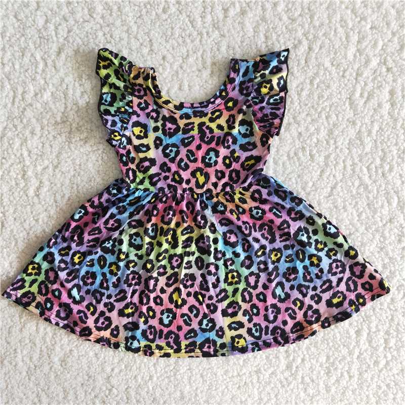 flying dress leopard pattern big skirt