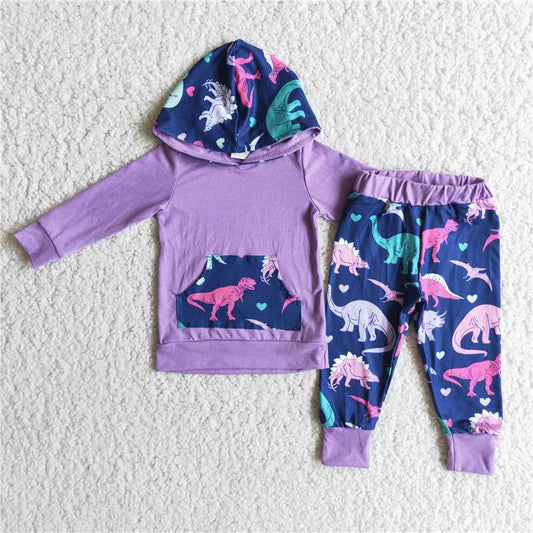 Dinosaur purple boys outfits