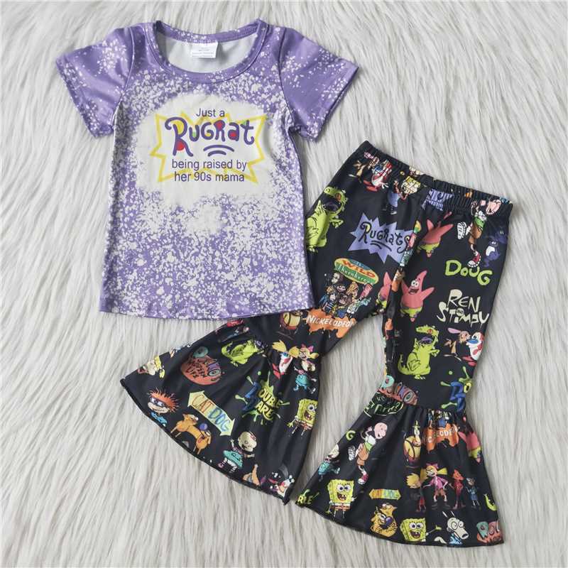 rugrat purple top with long pants outfits