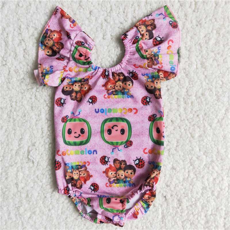 A1-4 1 pcs sleeveless swimsuit girl's clothes