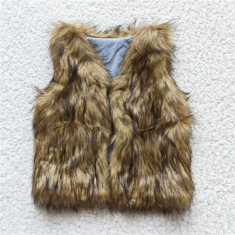 6 A21-4 kids fur vest