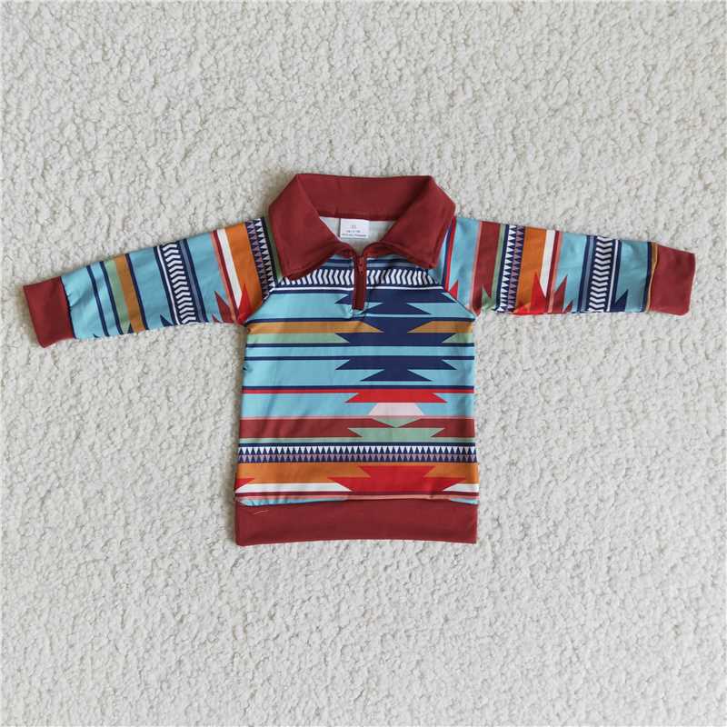 6A29-15 boys polo shirt long sleeve top milk silk