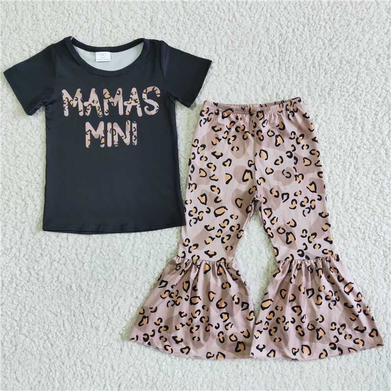 GSPO0038 Girls outfit short sleeve long pants set cartoon print