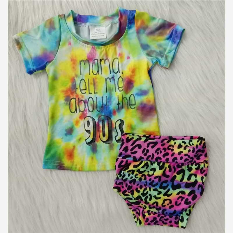 Tie-dye and leopard print   bummines sets