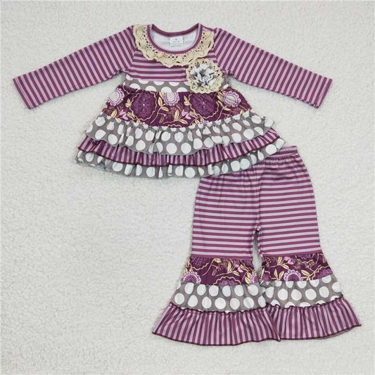 6 A31-28 purple striped polka dot suit