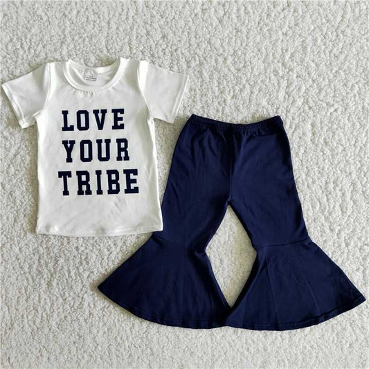 love you  tribe  top with long pants outfits