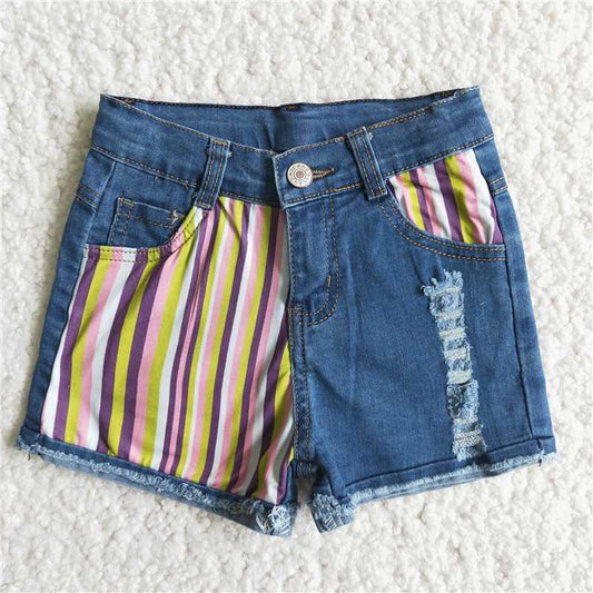 stripe  Denim summer Shorts hot sales