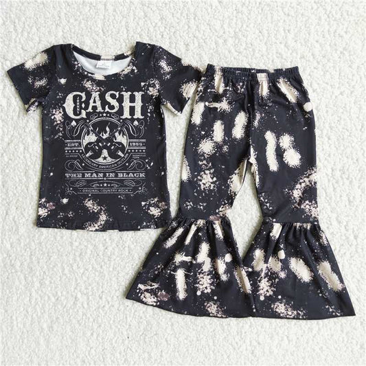 RTS NO MOQ ETA 5/7days Arrived A5-13 girls outfit short sleeve and long pants cartoon print
