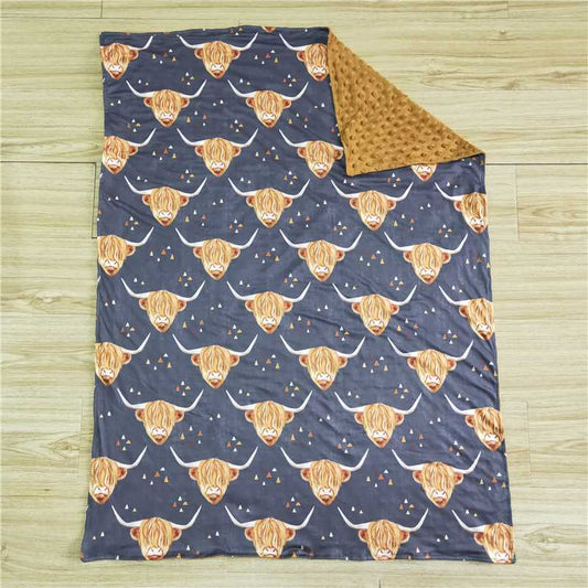6B6-13 cow print blanket