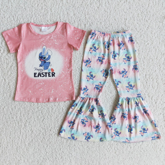 pink top easter girls outfits