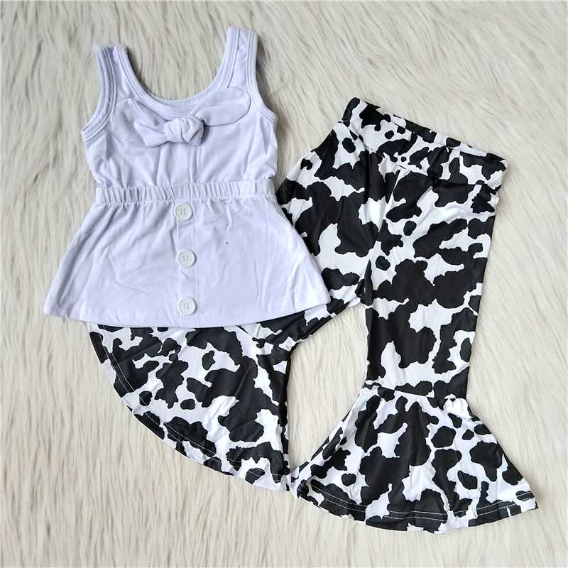 white top with cow pants outfits