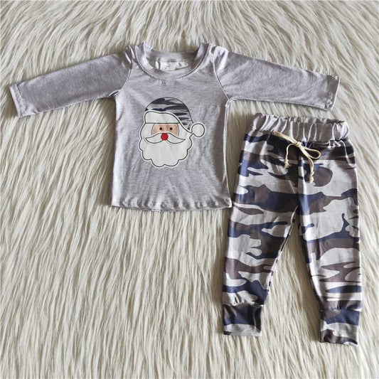 Santa claus christmas camo boys outfits