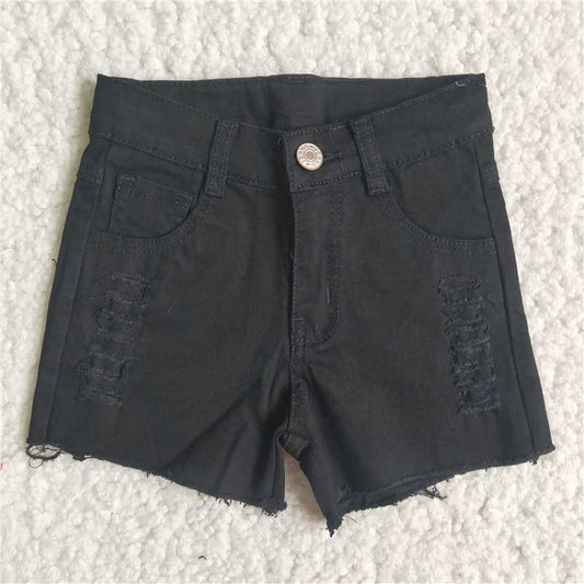 black  Denim summer Shorts