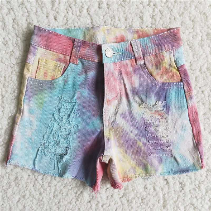 Tie dye Denim summer Shorts