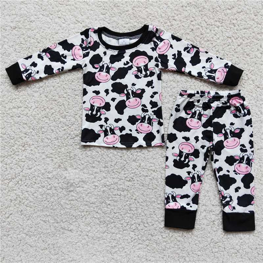 6 A7-1 Boys Cow Pajama Set