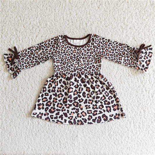 leopard long sleeve dress