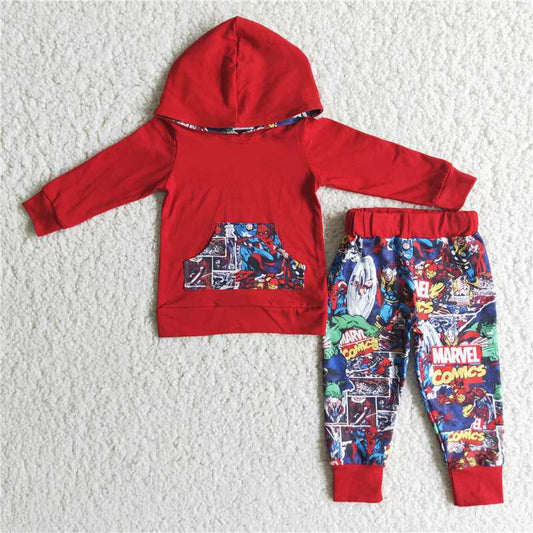 red hooded boys outfits