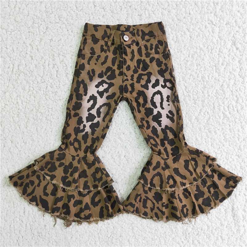 C4-7 Leopard Print Bell Jeans