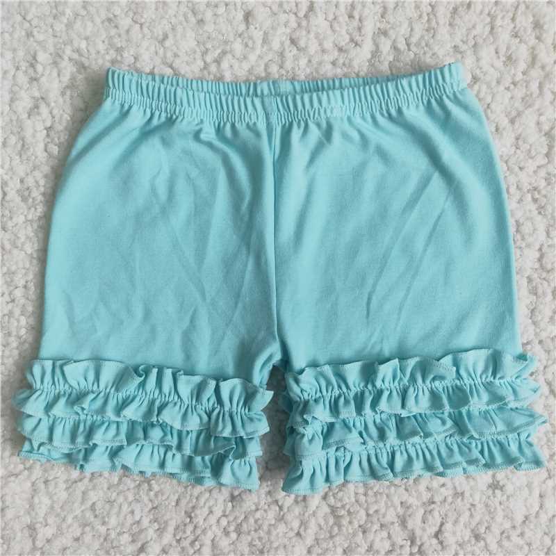 blue ruffle  icing shorts