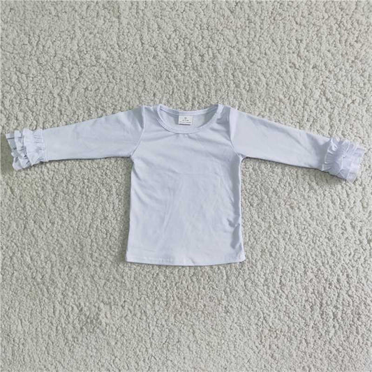 6 A8-1 white long-sleeved top