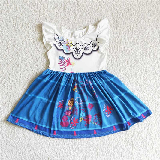 C4-30  Flying Sleeve  Dress Blue