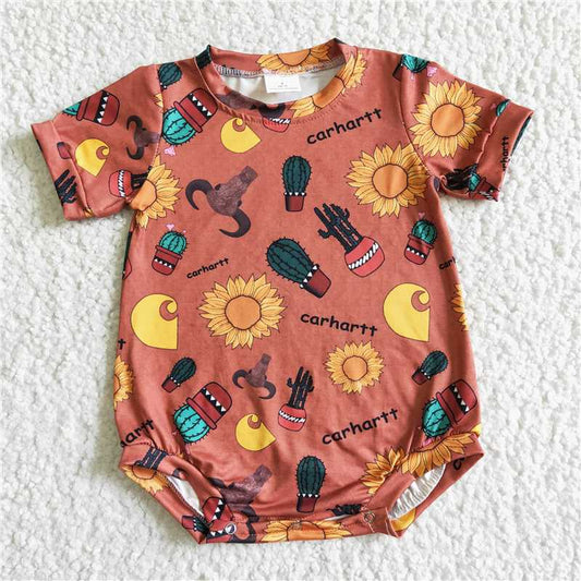 SR0021 baby clothing cow print short sleeve bodysuit milk silk baby romper