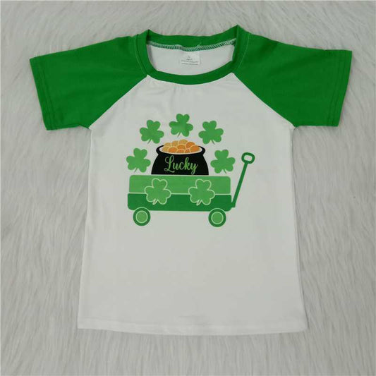 Green Leaf Short Sleeve Top