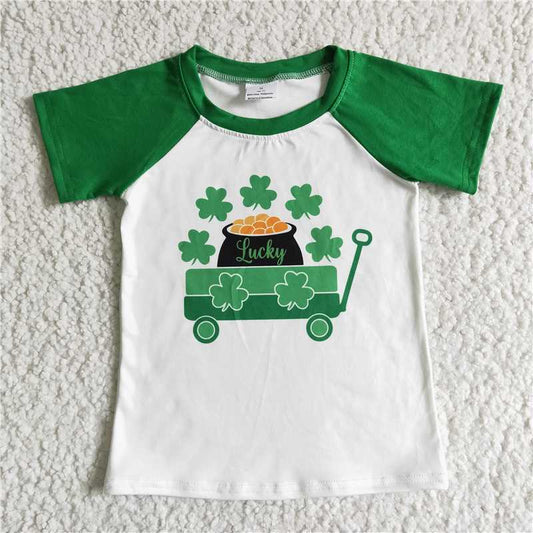 Green Leaf Short Sleeve Top C8-1-2