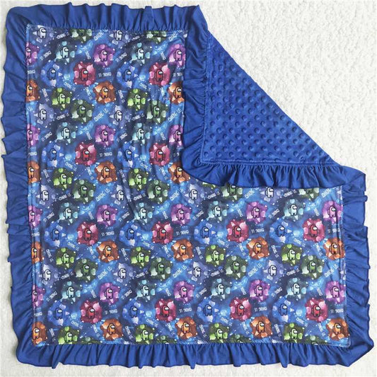 6 B9-1 game among navy blue lace blanket