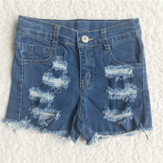 Blue Color Denim Shorts Summer